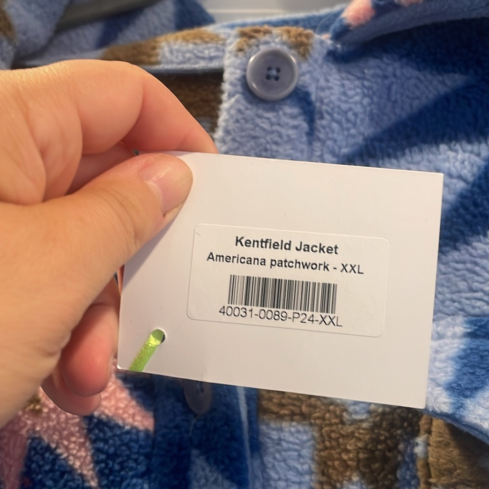 Stylish Blue Patterned Jacket - Picture 4 of 7